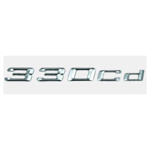 Emblema adhesivo 330Cd para maletero cromado compatible con BMW