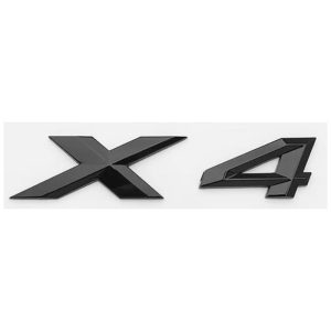 Emblema adhesivo X4 para maletero negro brillo compatible con BMW