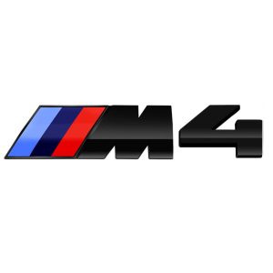 Emblema adhesivo M4 para maletero negro brillo compatible con BMW