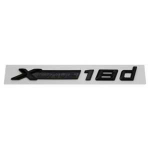 Emblema adhesivo XDrive 18d negro brillo para lateral o maletero compatible con BMW