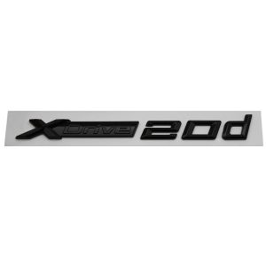 Emblema adhesivo XDrive 20d negro brillo para lateral o maletero compatible con BMW