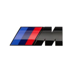 Emblema M Sport para maletero clásico negro brillo 70x27 mm compatible con BMW