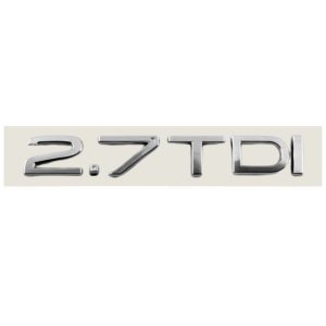 Emblema adhesivo 2.7 TDI cromado para maletero compatible con Audi