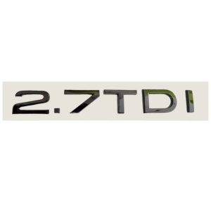 Emblema adhesivo 2.7 TDI negro brillo para maletero compatible con Audi