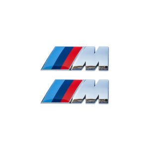 Emblema M Sport para laterales clásico cromado 45x15 mm compatible con BMW