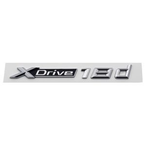 Emblema adhesivo XDrive 18d cromado para lateral o maletero compatible con BMW