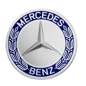 Emblema adhesivo 29 mm logo azul clásico compatible con Mercedes Benz