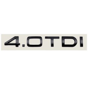 Emblema adhesivo 4.0 TDI negro brillo para maletero compatible con Audi