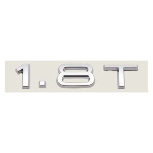 Emblema adhesivo 1.8T cromado para maletero compatible con Audi