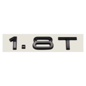 Emblema adhesivo 1.8T negro brillo para maletero compatible con Audi