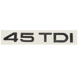 Emblema adhesivo 45 TDI negro brillo para maletero compatible con Audi
