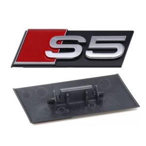 Emblema S5 cromado para parrilla S5 compatible con Audi
