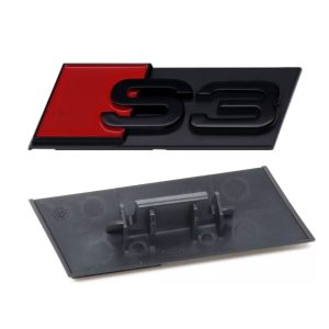 Emblema S3 negro para parrilla S3 compatible con Audi