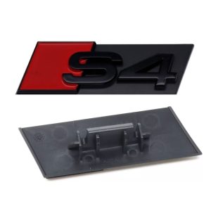 Emblema S4 negro para parrilla S4 compatible con Audi