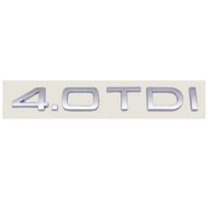 Emblema adhesivo 4.0 TDI cromado para maletero compatible con Audi