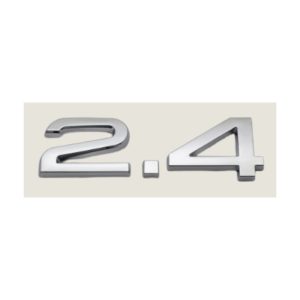 Emblema adhesivo 2.4 cromado para maletero compatible con Audi