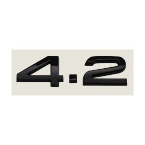 Emblema adhesivo 4.2 negro brillo para maletero compatible con Audi