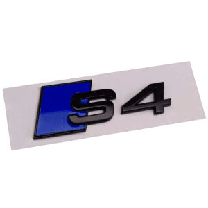 Emblema adhesivo S4 azul/negro para maletero compatible con Audi