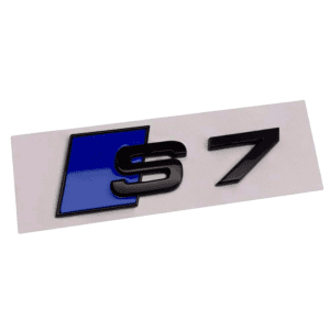 Emblema adhesivo S7 azul/negro para maletero compatible con Audi