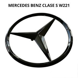 Emblema para maletero negro brillo compatible con Mercedes Benz Clase S W221