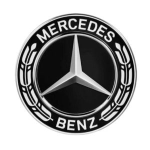 Emblema para capó negro 57 mm adhesivo compatible con Mercedes Benz Clase V/Vito W447