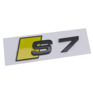 Emblema adhesivo S7 amarillo/negro para maletero compatible con Audi