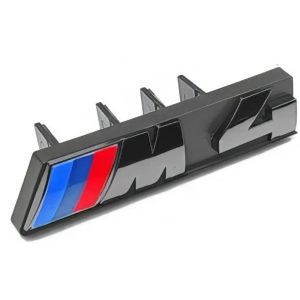 Emblema M4 negro brillo adhesivo para parrilla compatible con BMW