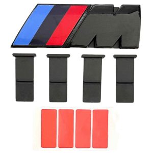 Emblema M Sport adhesivo para parrilla clásico negro brillo compatible con BMW