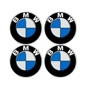 Emblemas adhesivos para centro de llantas compatibles con BMW 70 MM