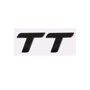 Emblema adhesivo TT negro brillo para maletero compatible con Audi (B)