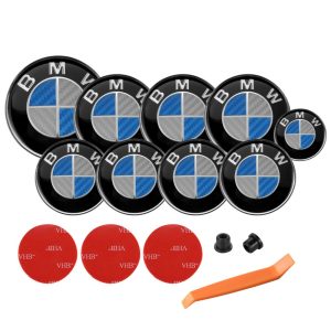Pack emblemas gris/azul carbono compatibles con BMW Z3 E36