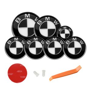 Pack emblemas blanco y negro compatibles con BMW Serie 1 F40