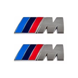 Emblema M Sport para laterales clásico cromado 45x15 mm compatible con BMW