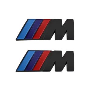 Emblema M Sport para laterales clásico negro mate 45x15 mm compatible con BMW