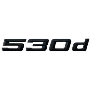 Emblema adhesivo 530d para maletero negro brillo compatible con BMW