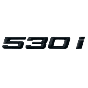 Emblema adhesivo 530i para maletero negro brillo compatible con BMW