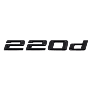 Emblema adhesivo 220d para maletero negro brillo compatible con BMW
