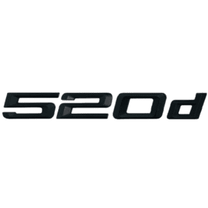 Emblema adhesivo 520d para maletero negro brillo compatible con BMW