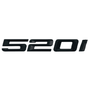 Emblema adhesivo 520i para maletero negro brillo compatible con BMW