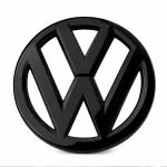 Emblema Volkswagen negro brillo para portón trasero con pestañas compatible con Golf V, EOS, Passat B6