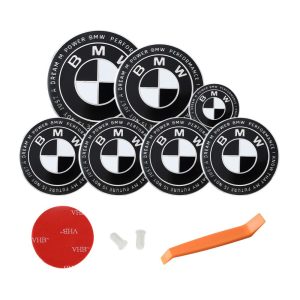 Pack emblemas blanco y negro performance compatibles con BMW Serie 1 F70