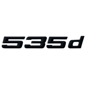 Emblema adhesivo 535d para maletero negro brillo compatible con BMW