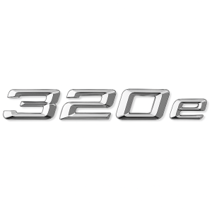 Emblema adhesivo 320e para maletero cromado compatible con BMW