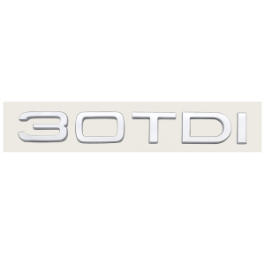 Emblema adhesivo 30 TDI cromado para maletero compatible con Audi