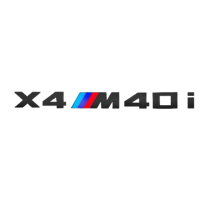 Emblema adhesivo X4 M40i para maletero negro brillo compatible con BMW