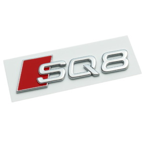 Emblema adhesivo SQ8 cromado para maletero compatible con Audi