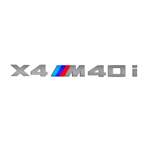 Emblema adhesivo X4 M40i para maletero cromado compatible con BMW