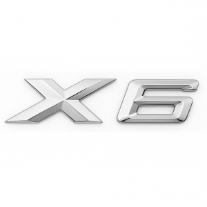Emblema adhesivo X6 para maletero cromado compatible con BMW