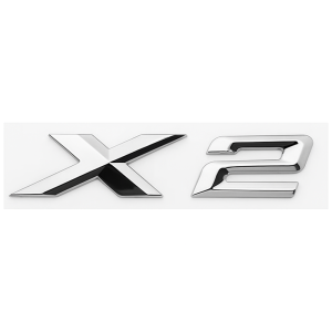 Emblema adhesivo X2 para maletero cromado compatible con BMW