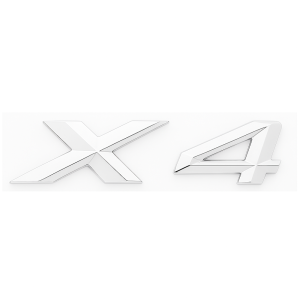 Emblema adhesivo X4 para maletero cromado compatible con BMW
